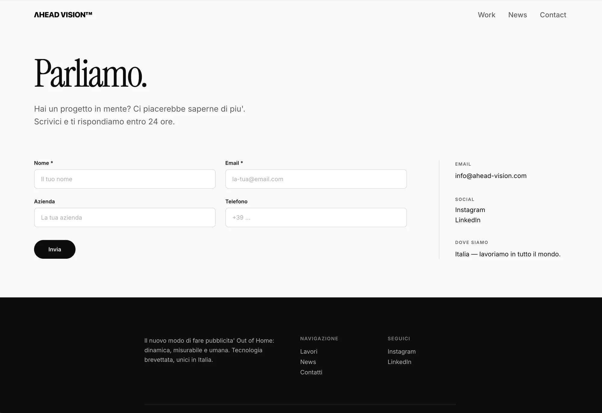 Contact page